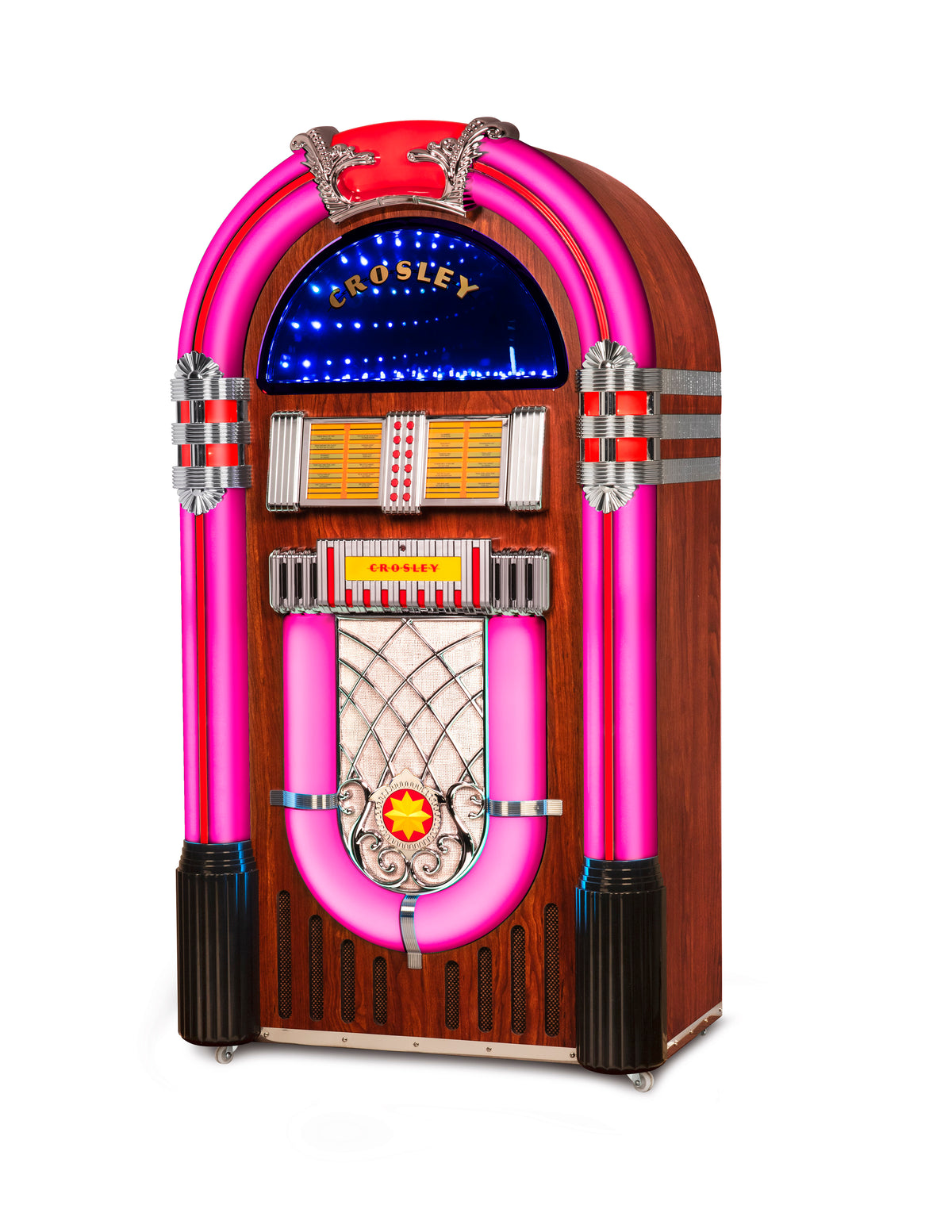 Digital LED Jukebox with Bluetooth - Walnut