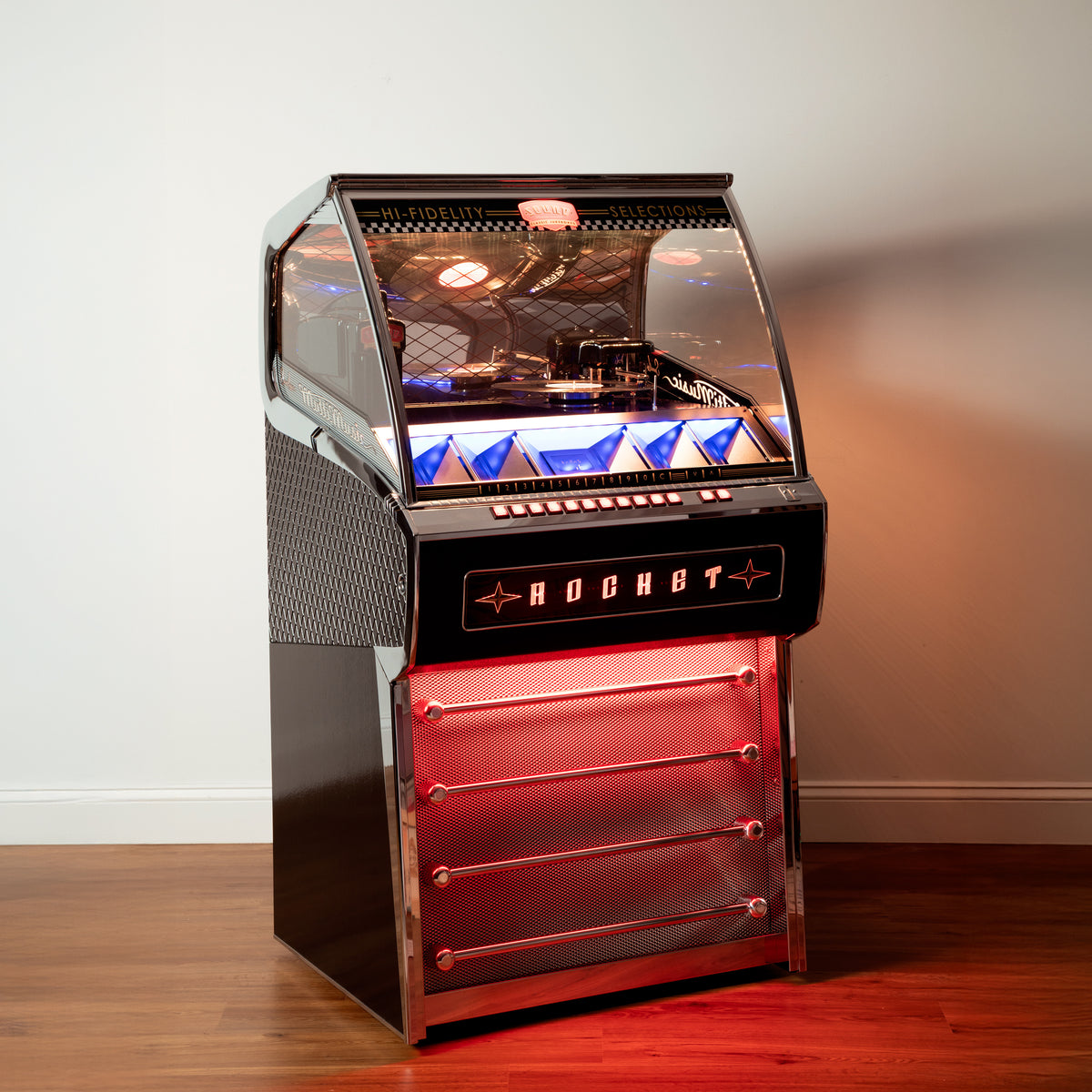Long Player Full Size LP Jukebox - Black