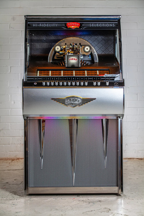 Rocket 45 Vinyl Jukebox Streamliner - Silver