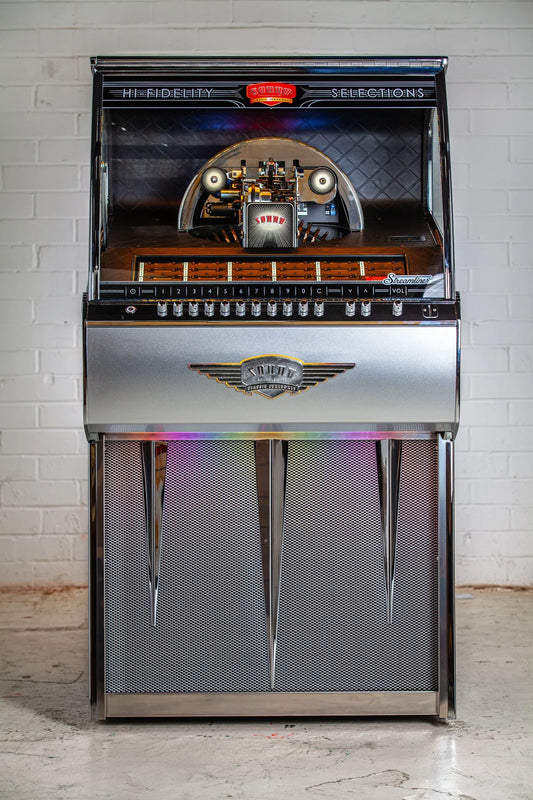 Rocket 45 Vinyl Jukebox Streamliner - Silver