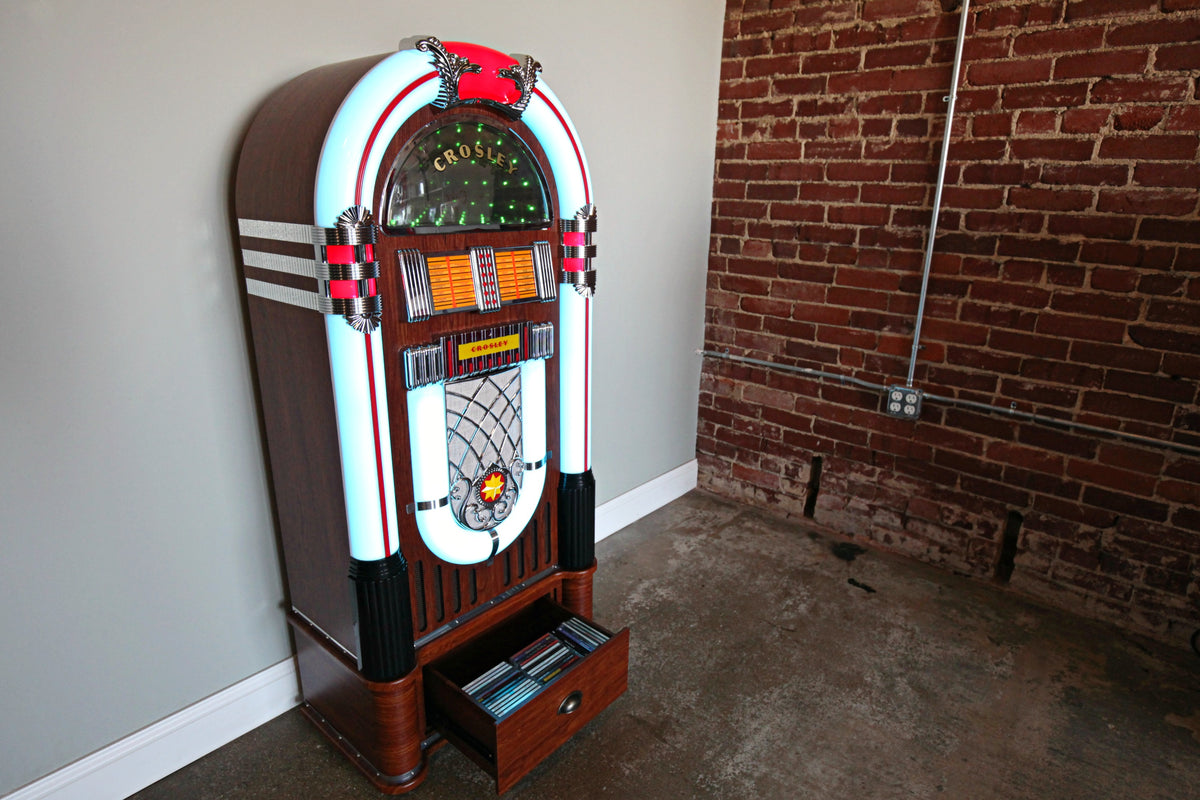 Digital LED Jukebox with Bluetooth - Walnut