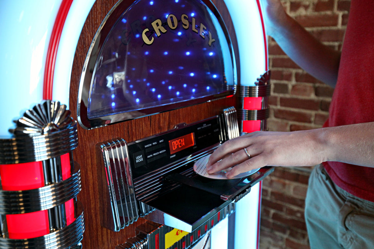 Digital LED Jukebox with Bluetooth - Walnut