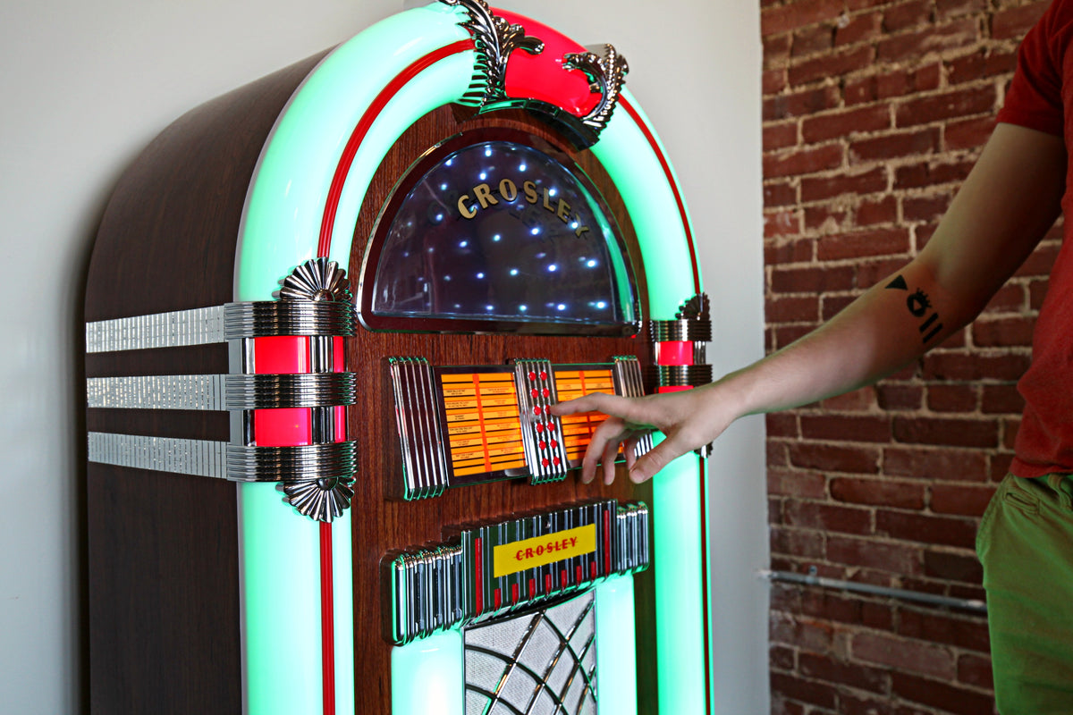 Digital LED Jukebox with Bluetooth - Walnut